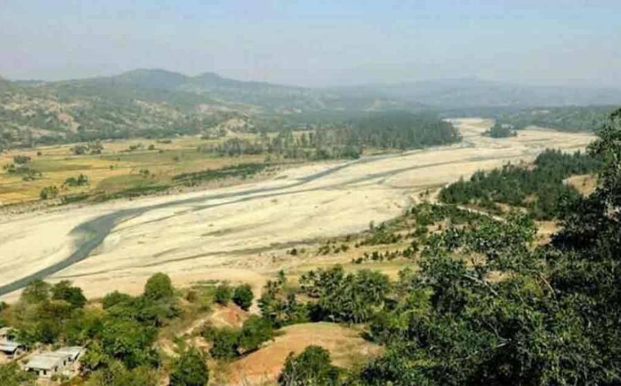 View of the Lailea River from on top of the hill containing Laili rockshelter. Source: Mike Morley/The Conversation
