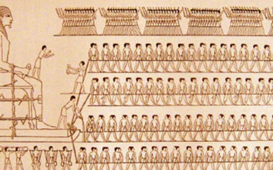 Tomb of Djehutihotep in Egypt - Wall Depiction