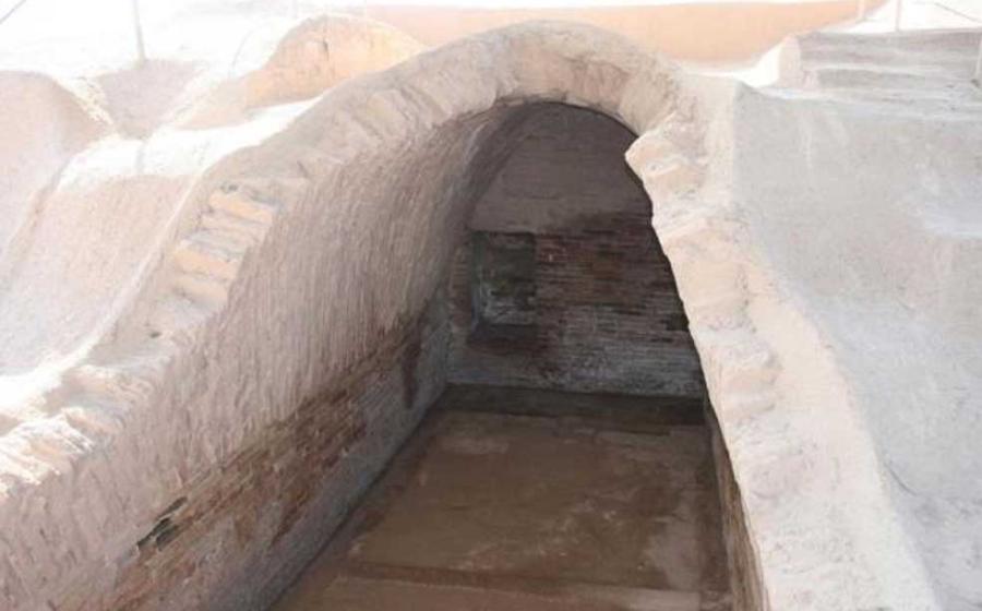 Vaulted royal tomb of Haft Teppah (Haft Tepe), the Bronze Age Elamite city where archaeologist have uncovered a mass grave filled with unfortunate victims.