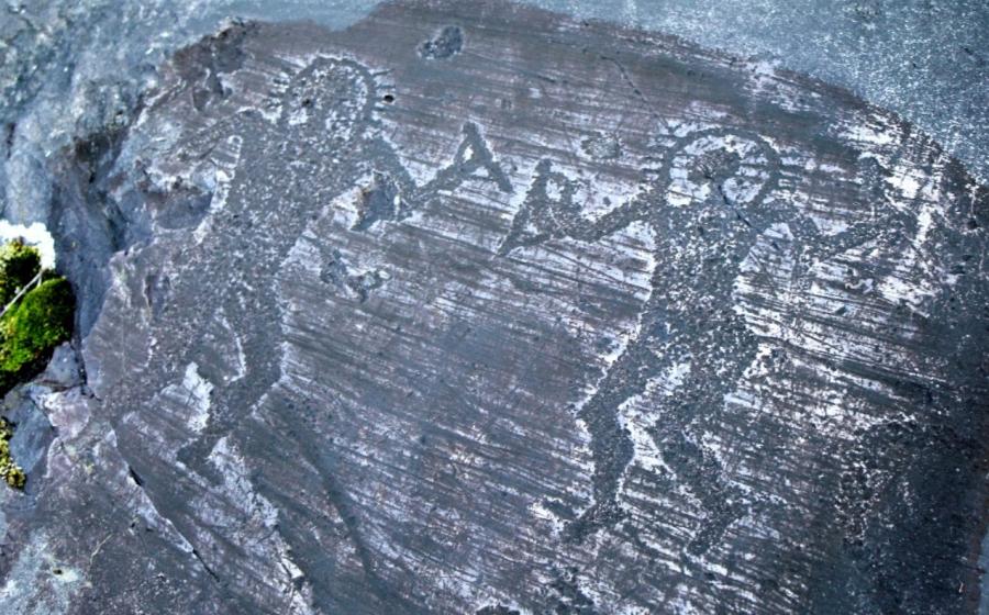 Valcamonica rock art that people have dubbed 'The Astronauts'.