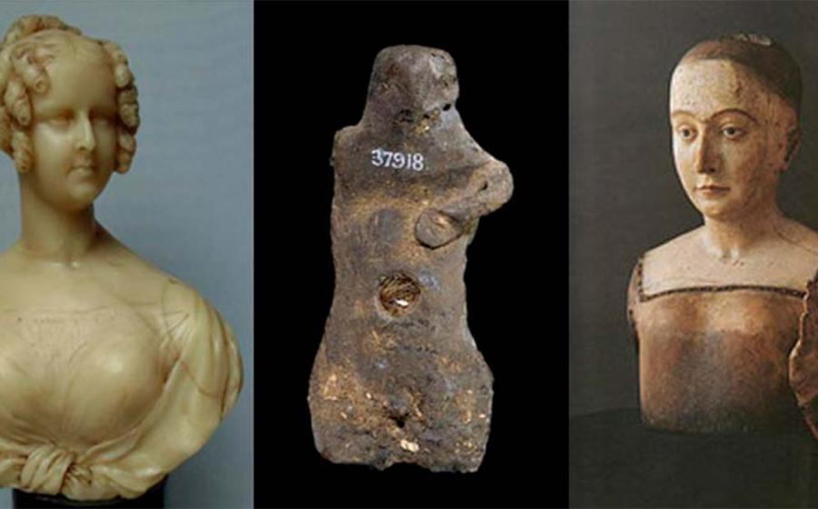 Queen Adelaide wax bust from 1830. Ancient wax sculpture. Funeral effigy. Source: Timothy Millett/CC BY-SA 4.0, © Trustees of the British Museum /CC BY-NC-SA 4.0, Public Domain