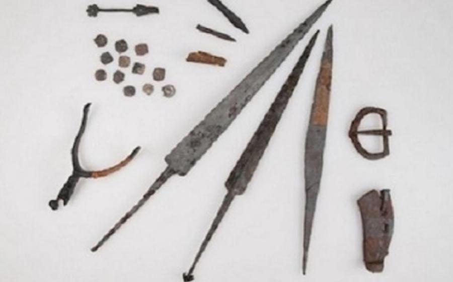 he items found on Morgarten plain, possibly from an important 14th century battle.
