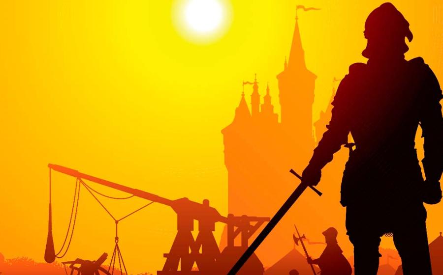 Siege weapon in action. Source: Smulsky / Adobe Stock.