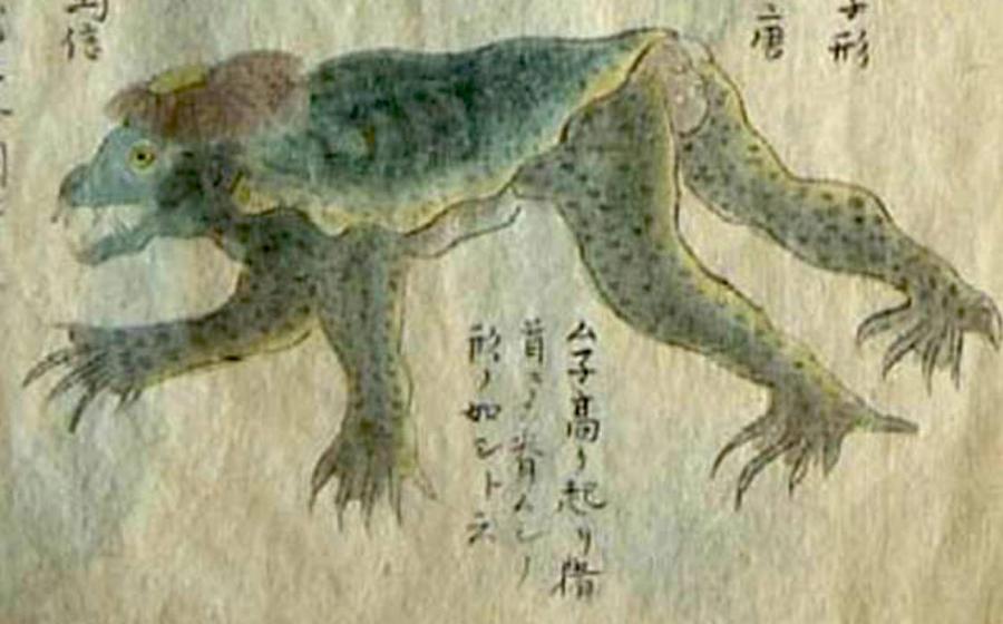 The strange and often dangerous water demon of Japanese legend, the Kappa. 