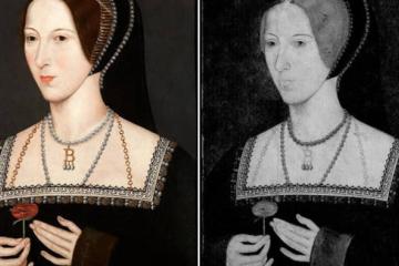 Portrait of Anne Boleyn and it scanned.