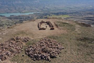 The religious building at the summit of Meryem Ana Mountain.