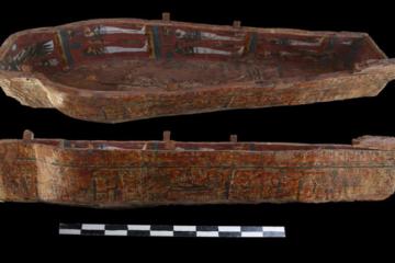 One of the painted coffins discovered at Luxor.
