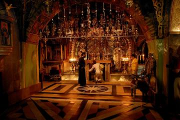 Traditional site of Golgotha, within the Church of the Holy Sepulchre, Jerusalem 