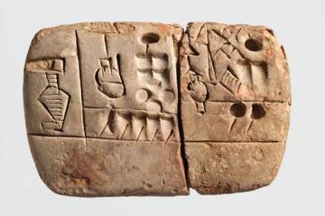 Cuneiform tablet administrative account with entries concerning malt and barley groats