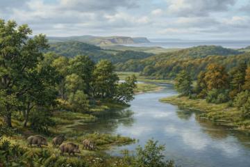 Representation of how Doggerland may have looked.