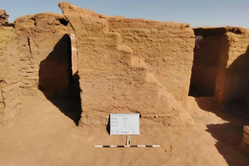 Excavated mudbrick residential quarter at the former Byzantine city known today as Ain al-Sabil, Dakhla Oasis, Egypt. Official excavation photograph released July 2026