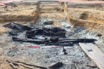 The remains of the 3,500-year-old watering hole were uncovered by archaeologists.