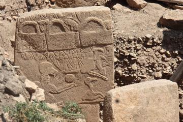 Pillar 43 at Göbekli Tepe, known as the Vulture Stone.