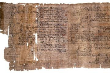 The Rhind Mathematical Papyrus, the best-known surviving mathematical text from ancient Egypt