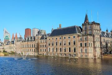 View of the Binnenhof and the Hofvijver pond in The Hague, Netherlands