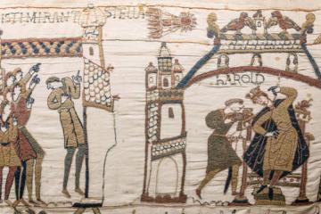 Observers of Halley's Comet on the Bayeux Tapestry