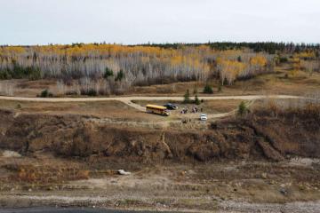 Site of the newly discovered 11,000-year-old Indigenous settlement near Sturgeon Lake First Nation. 