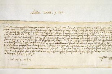 The famed 'Be my Valentine' Letter, written in February 1477 by Margery Brews