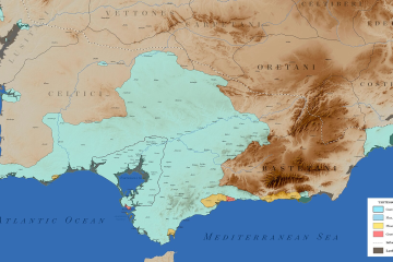 Map of the Tartessian Civilization 500 BC