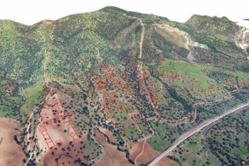 The proposed location of the lost city of Medina Azahara in Córdoba as revealed by LiDAR.