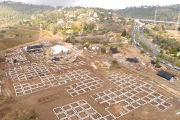 Plaster floors in sub-area A10 at the Motza Neolithic site, near Jerusalem