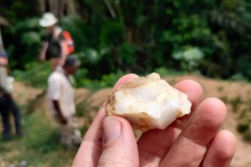 Stone tool recovered at the site of Bété I, Côte d’Ivoire.