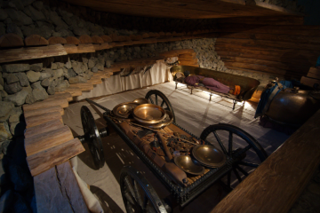 Reconstruction of an elite Iron Age Celtic wagon burial