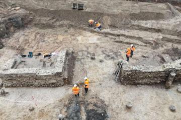Excavations of the Roman bathhouse in Nijmegen.
