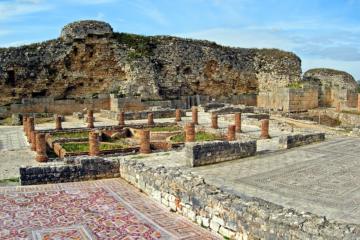 Roman ruins at Conimbriga, Portugal, representative of Roman Iberia