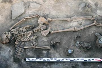 Skeleton of an elite woman found in a rare medieval burial in the Sayan Mountains, Siberia