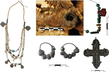 Grave goods from the medieval Vilnus cemetery in Lithuania, largely of Byzantine style and associated with Orthodox Christianity