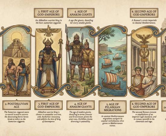 The concept of divine seed descending from the 'Sons of God' to earth, a motif found throughout ancient Mesopotamian, Egyptian, and biblical traditions.