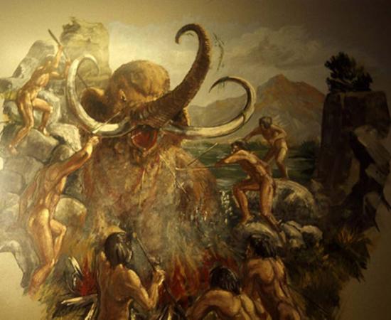 Early human history (book illustration); Artist unknown; No date; History – Indians 