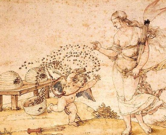 Cupid the Honey Thief by Albrecht Dürer (1514) Kunsthistorisches Museum (Public Domain)