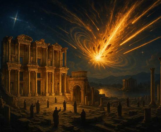 Cosmic Fire Over Sacred Ground: