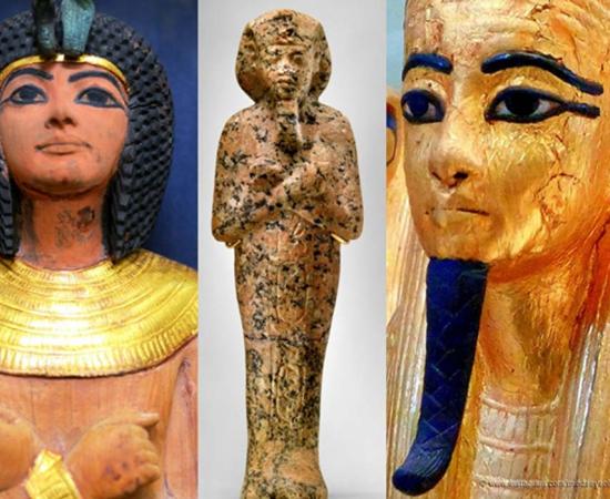 Collection of Egyptian Shabtis, design by Anand Balaji 