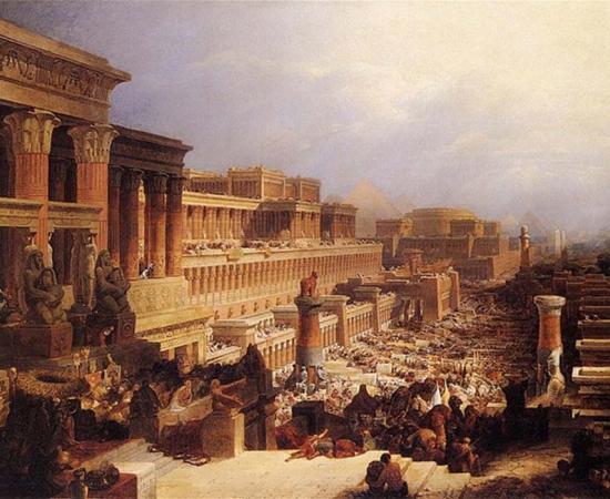Departure of the Israelites by David Roberts, (1829) 