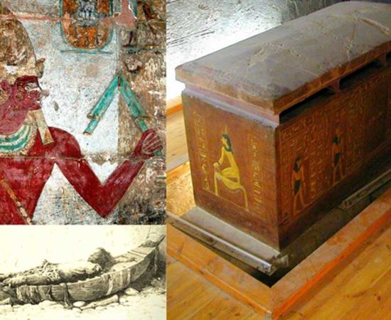 Collection of Egyptian Art, design by Anand Balaji (Photo credits: Dennis Jarvis/CC BY 2.0, Victor Loret/Wikimedia Commons, Richard Dick Sellicks); Deriv. By: Anand Balaji