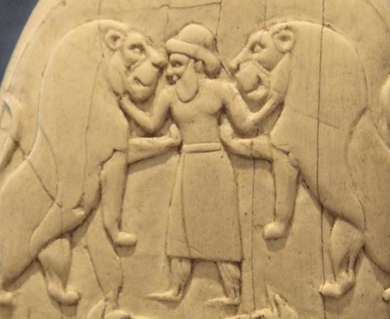 Mesopotamian king as Master of Animals on the Gebel el-Arak Knife, dated circa 3300-3200 BC, Abydos, Egypt. (CC BY-SA 2.0)