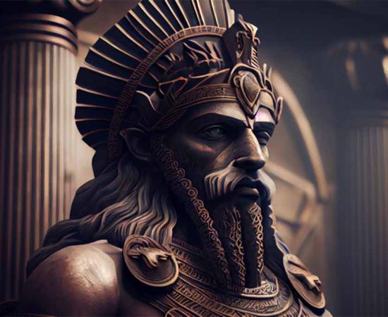 AI image of an Akkadian king-god representative of Naram- Sin.  Source: Oleksandr/Adobe Stock	