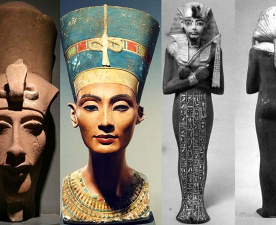 Collection of Egyptian Busts and Shabtis, design by Anand Balaji