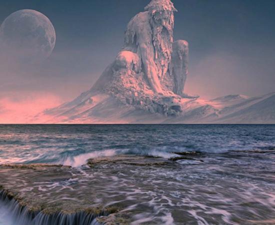 Gods Forgotten Mount Sea Mountain Frozen Ocean