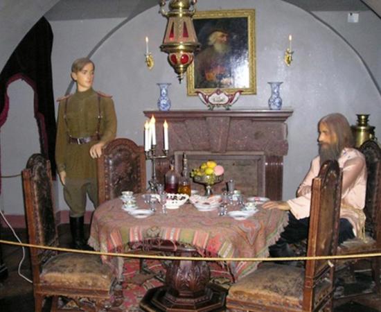 Depiction of Rasputin in the Basement of the Jusupov Palace on the Moika in St. Petersburg. (Allan Fetherolf / adobe stock)