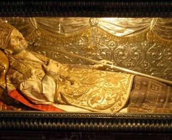 The body of Saint Alphonse Mary of Liguori, found to be incorrupt by the Catholic Church.