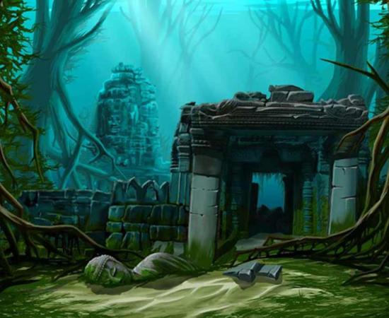Ancient town ruins. Underwater background. Was Atlantis actually in India? Source: Regisser.com /Adobe Stock
