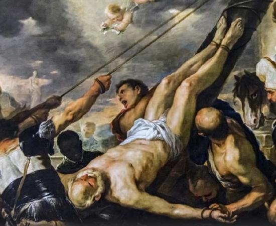 Crucifixion of Saint Peter by Luca Giordano, Gallerie dell'Accademia in Venice (circa 1660) (Public Domain)
