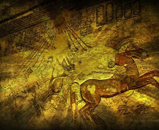 Dark forces conspired in Ancient Egypt. Egyptian relief, design by Anand Balaji.