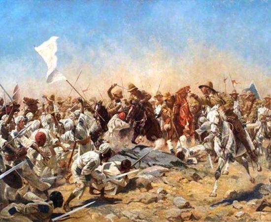 Charge of the 21th lancers at Ondurman. William Barnes Wollen (1857-1936) 