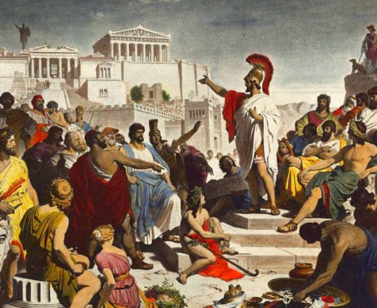 Pericles's Funeral Oration, by Philipp Foltz (1852)(Public Domain)