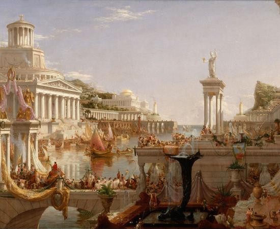 Roman citizens enjoyed many privileges. “The Consummation The Course of the Empire” by  Cole Thomas (1836)